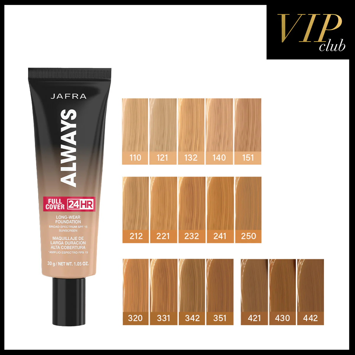 NEW! Always Full Cover 24HR Long-Wear Foundation Broad Spectrum SPF 15 Set